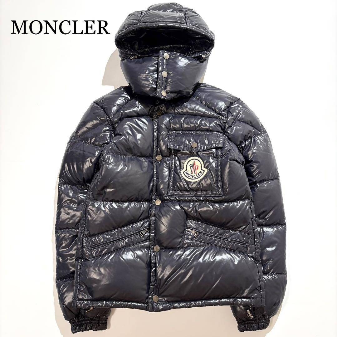 MONCLER - 【美品】MONCLER ダウンジャケット フーディー デカロゴ K2