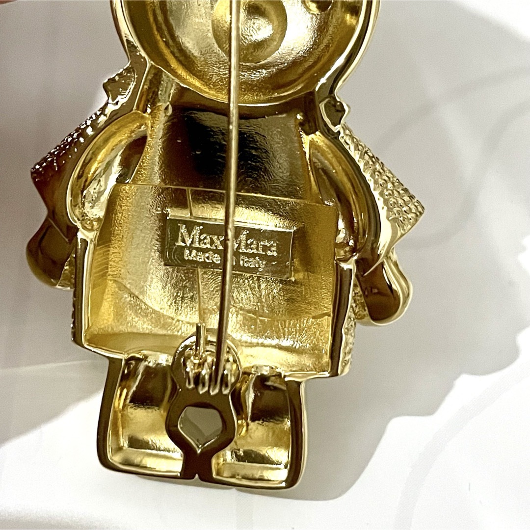 Max Mara - Max mara テディベア x ゴールドコートブローチ の通販 by