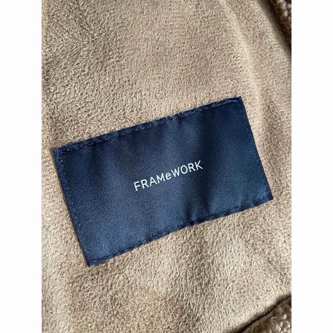 FRAMeWORK フレームワーク ボアポンチョコート ブラウン ケープ