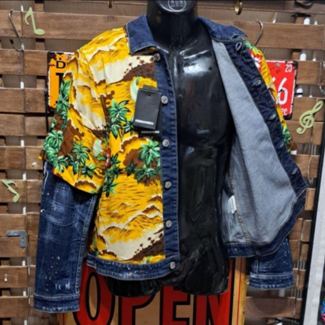 定価13万 Dsquared2 ミラノコレクション アロハ レイヤード Gジャン