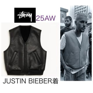 STUSSY - ステューシー PRIMALOFT QUILTED VEST ロゴ刺繍プリマロフト