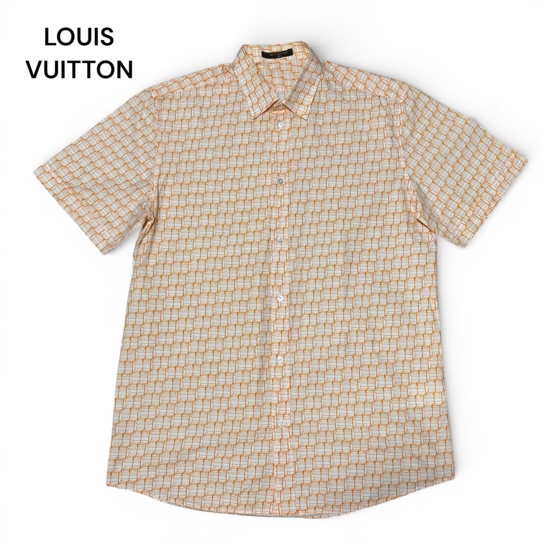 LOUIS VUITTON ルイヴィトン トランク柄 半袖シャツ M