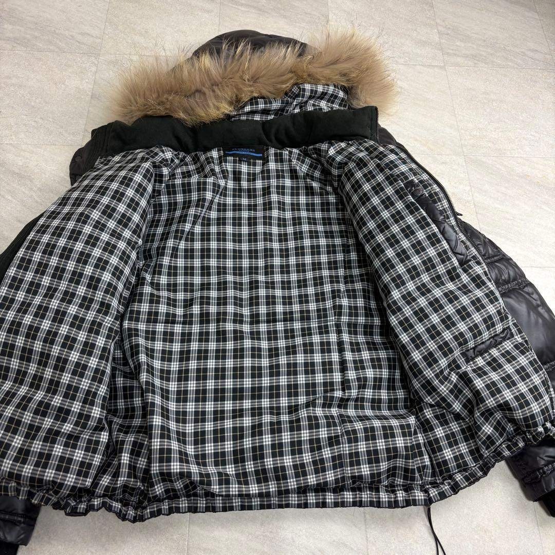 希少 BURBERRY バーバリー ダウンジャケット ファー付き お兄系