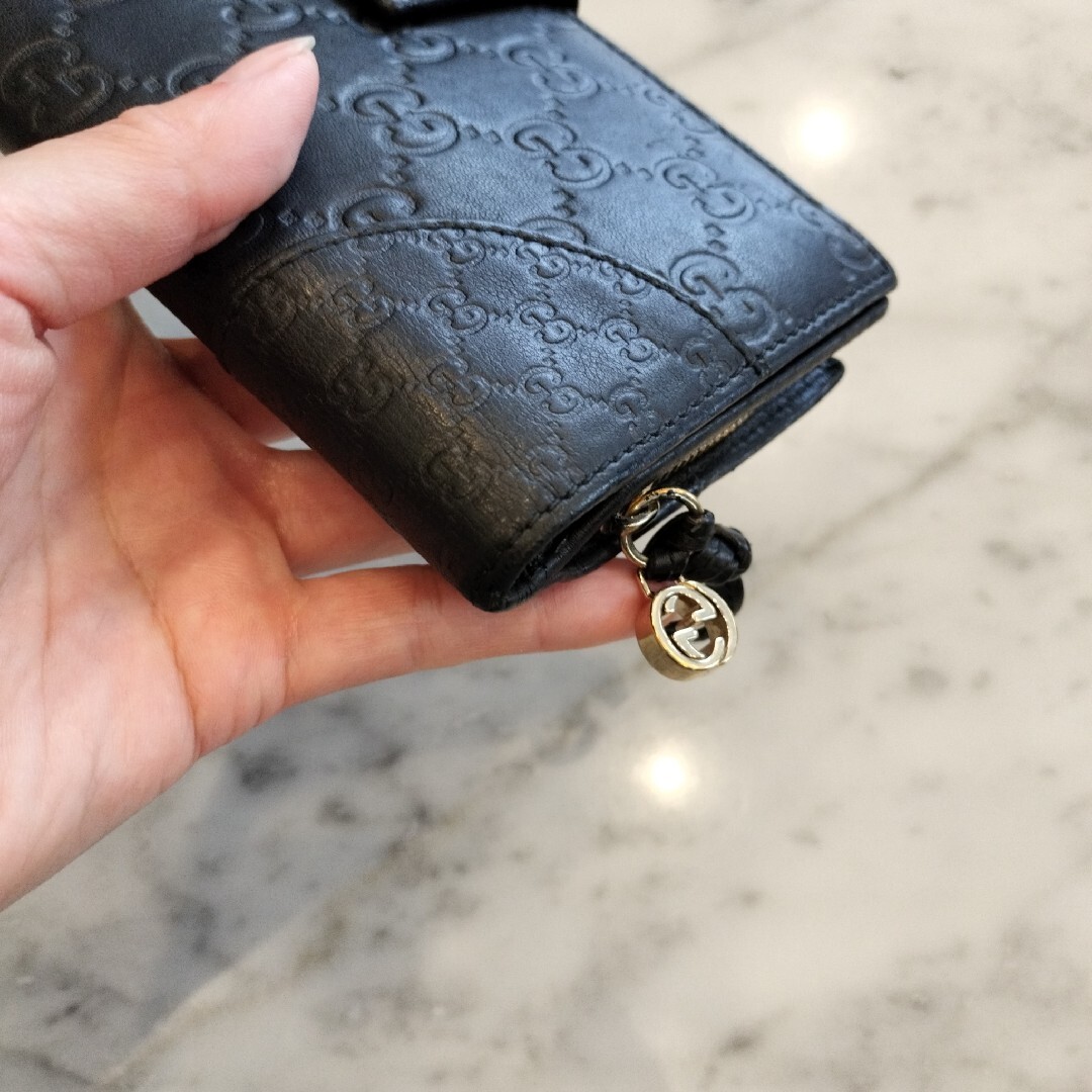 GUCCI グッチ シマ GG 長財布 チェーム付き