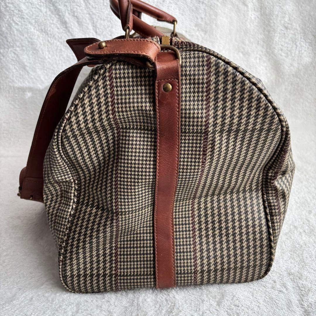 ポロラルフローレン ボストンバッグ 2WAY PVCレザー ブラウン ハンド