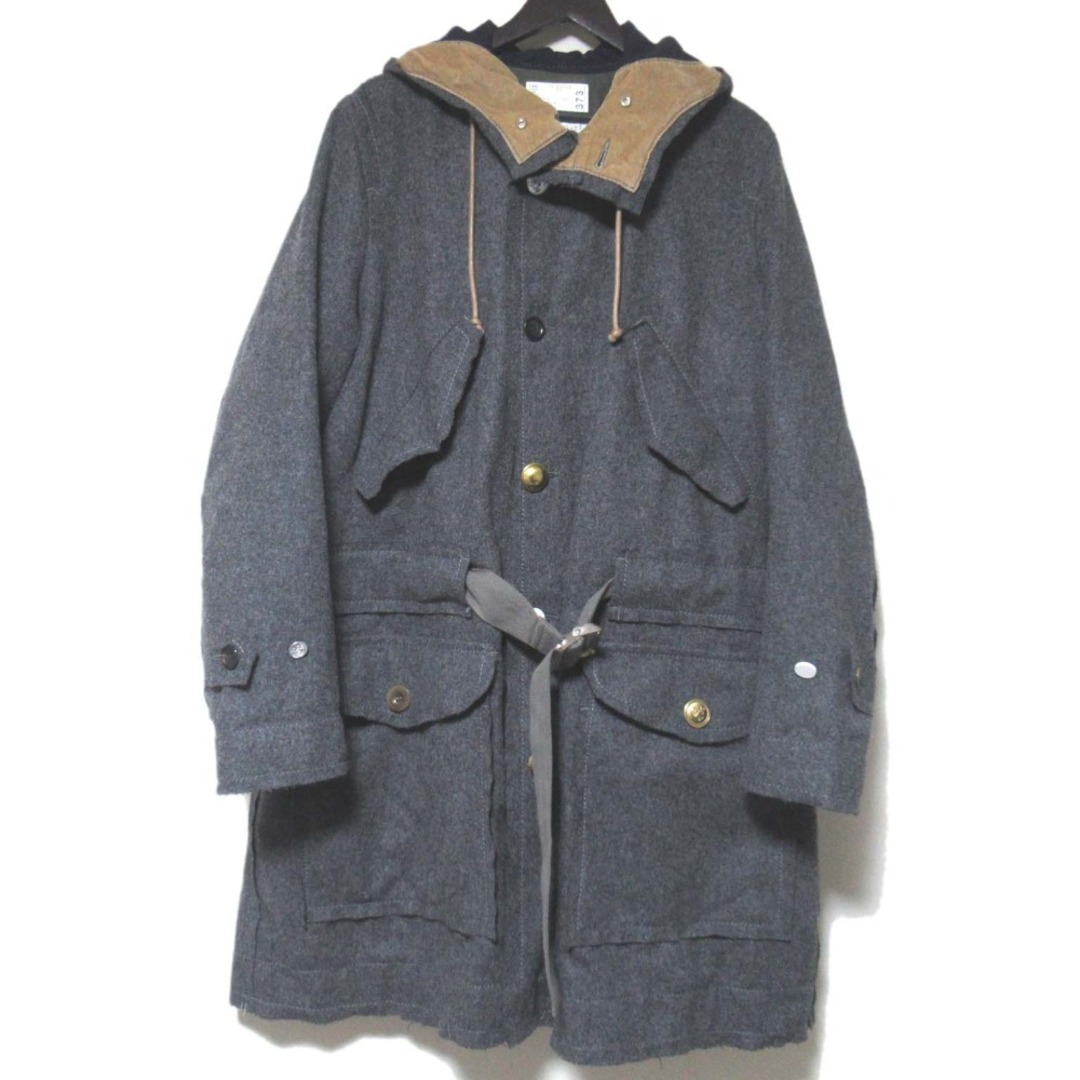 sacai - 美品 Sacai サカイ ドッキング メルトン ウール フーディー