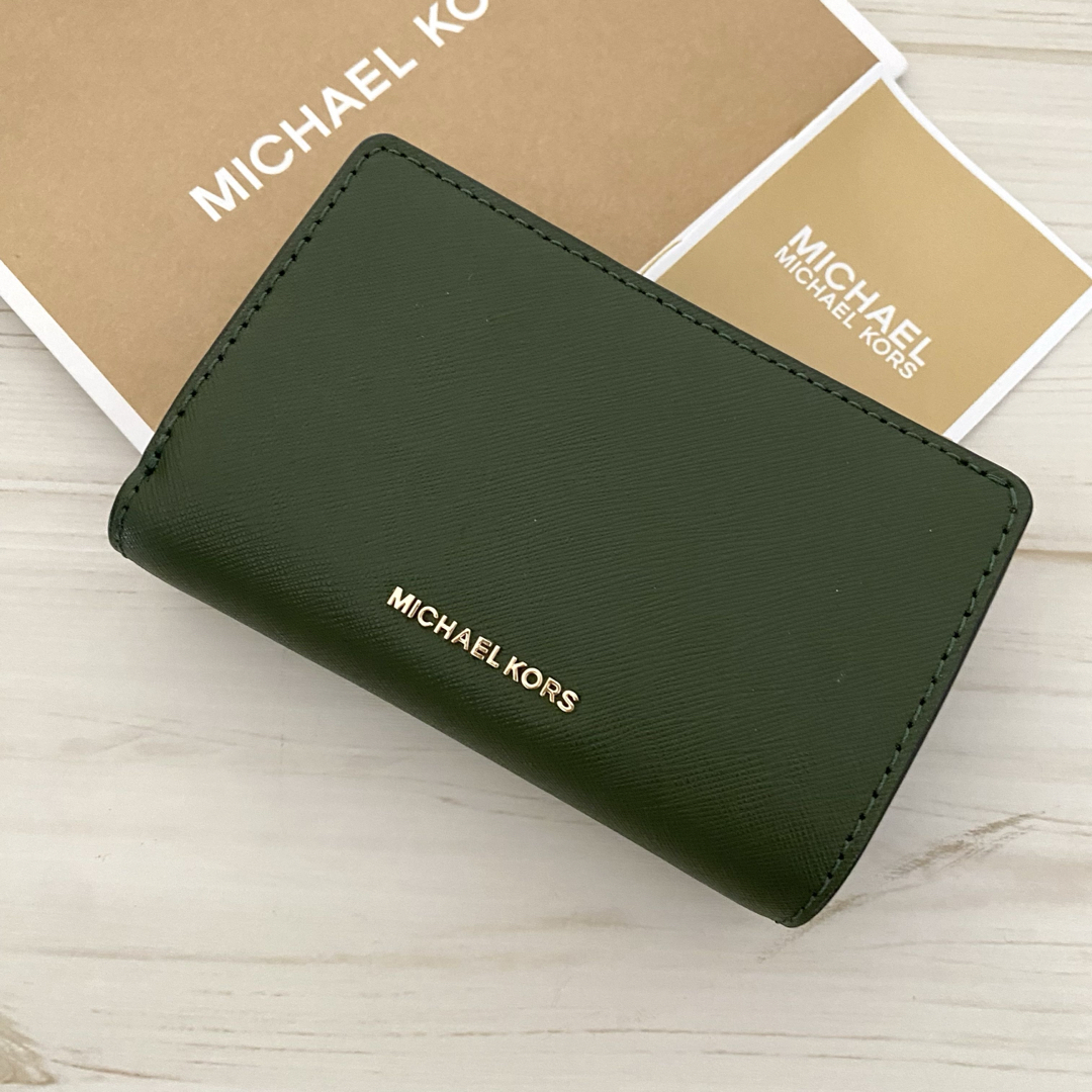 MICHAEL KORS - 新品 MICHAEL KORS 折り財布 アマゾングリーン 二