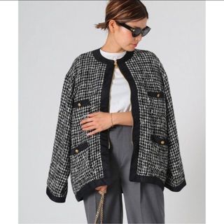 DEUXIEME CLASSE - Deuxieme Classe ネップツイード ハーフコートの