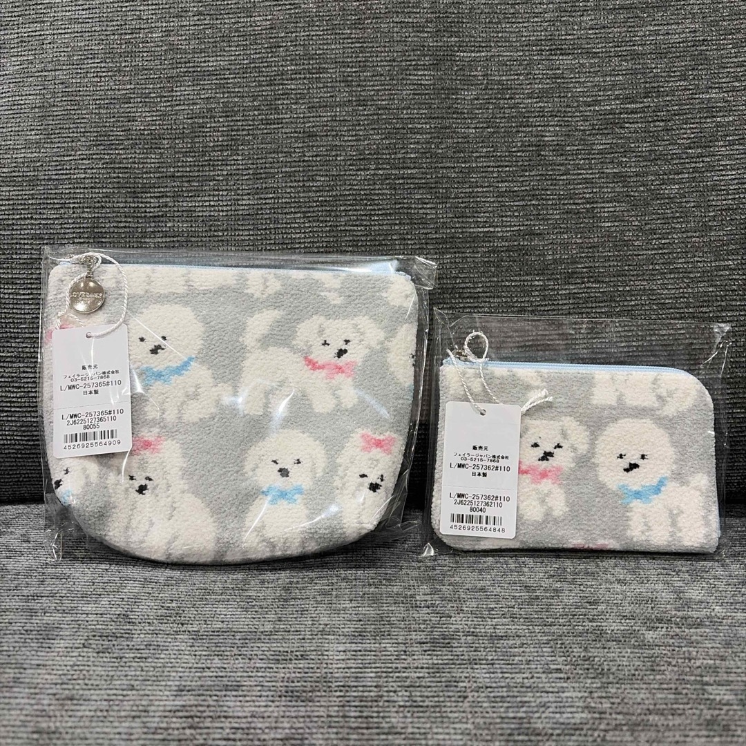 FEILER - モフモフワンチャン 舟型ポーチM L字ポーチ 2点セットの通販