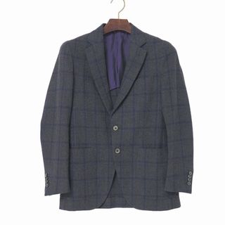 ISAIA - イザイア ジャケット テーラード チェック カシミヤ シルク