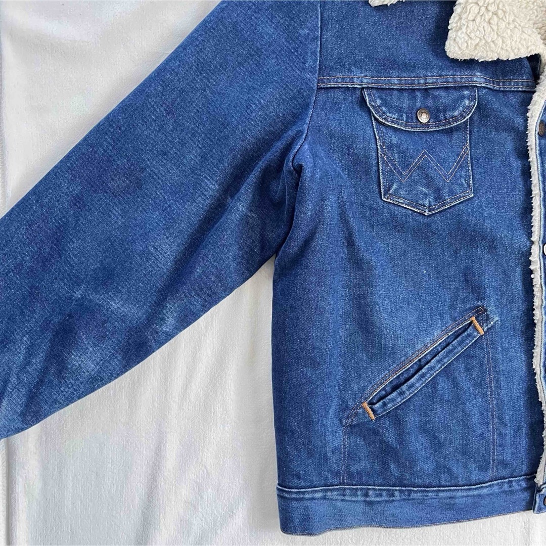 80s USA製 WRANGLER ボアデニムジャケット XL ランチジャケット