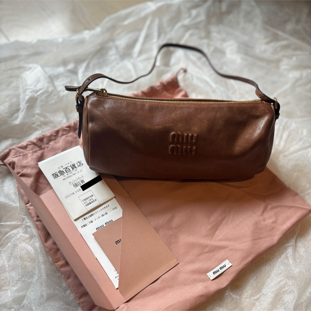 MIU MIU - miumiu ナッパレザーポーチ ブラウンの通販 by tulip!p!p