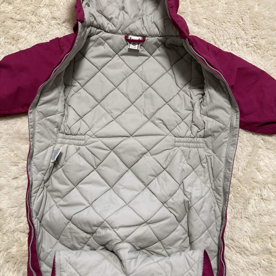美品] パウダーカバーオール 100 ピンク モンベル つなぎ 雪遊び mont