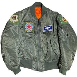 ALPHA INDUSTRIES - ALPHA 9Os USA製 MA-1 フライトジャケット セージ