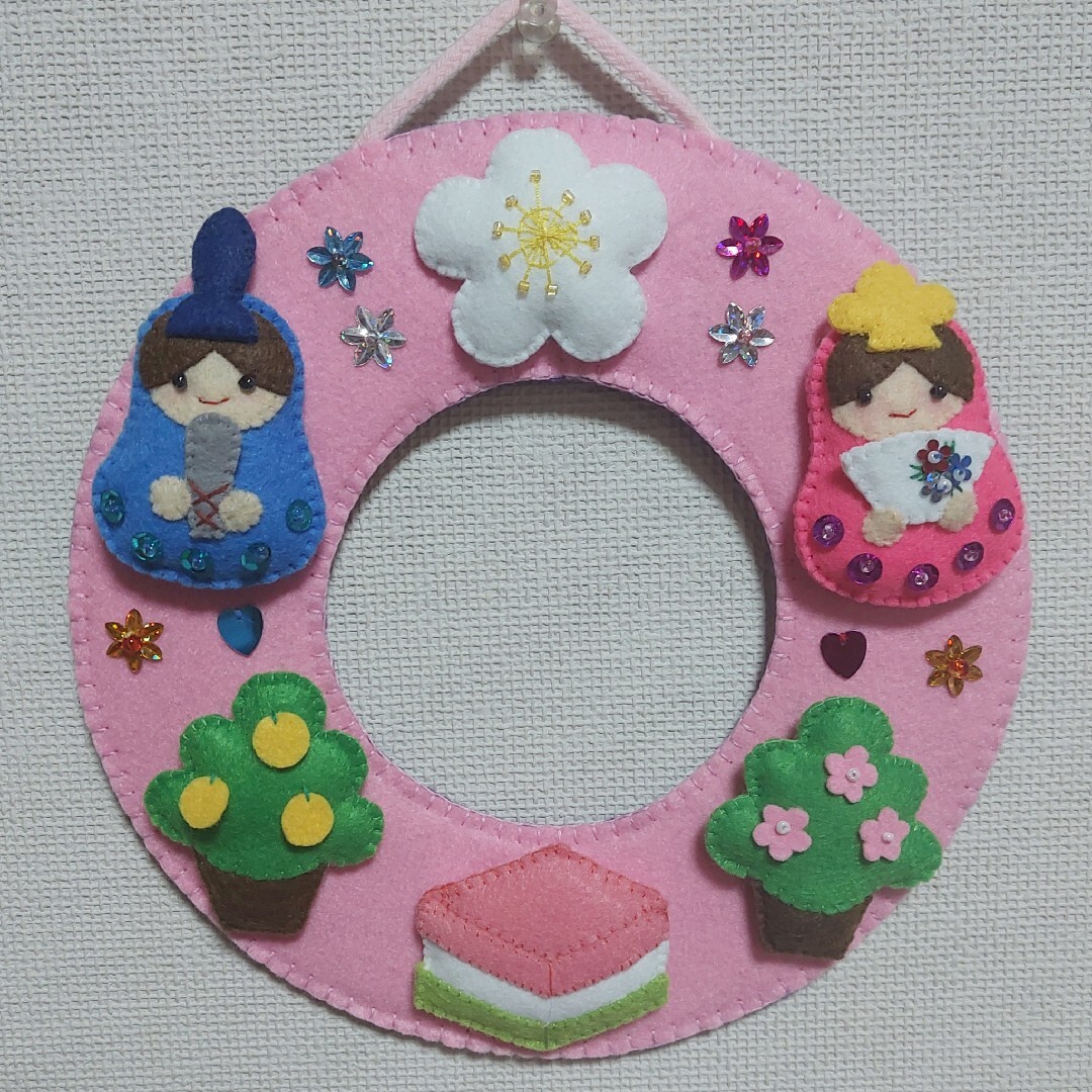 フェルト 🎎ひな祭りリース🎎の通販 by takachan's shop｜ラクマ