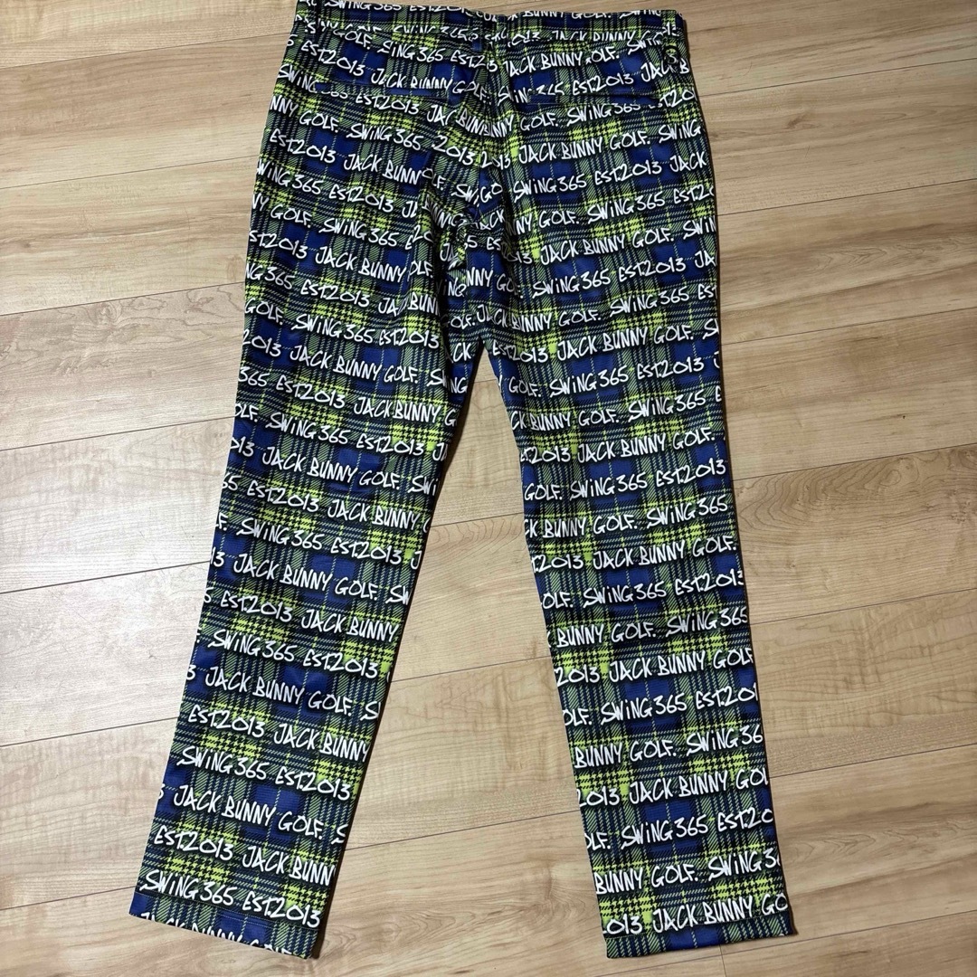 新品 ジャックバニー メンズ マルチチェック柄 撥水 パンツ XL