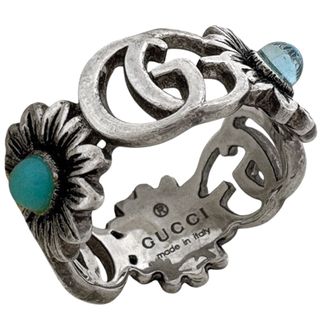 GUCCI - グッチ ダブルG フラワー リング 7号 シルバー925 【中古】の