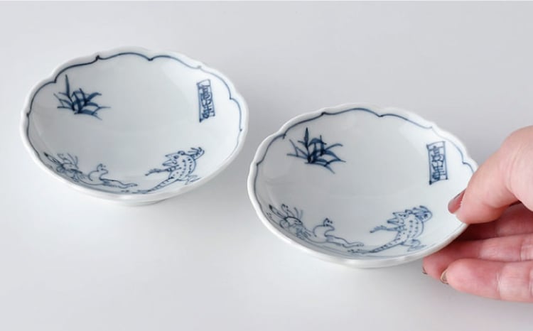 波佐見焼】鳥獣戯画 豆皿 5枚セット 食器 皿 【洸琳窯】 [GE50] - 長崎