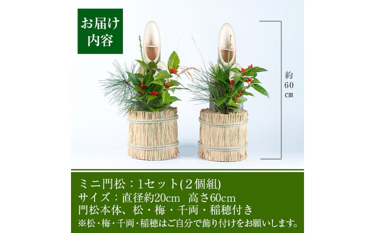 s086 【数量限定】＜2025年12月23日より順次発送＞年末限定！ミニ門松