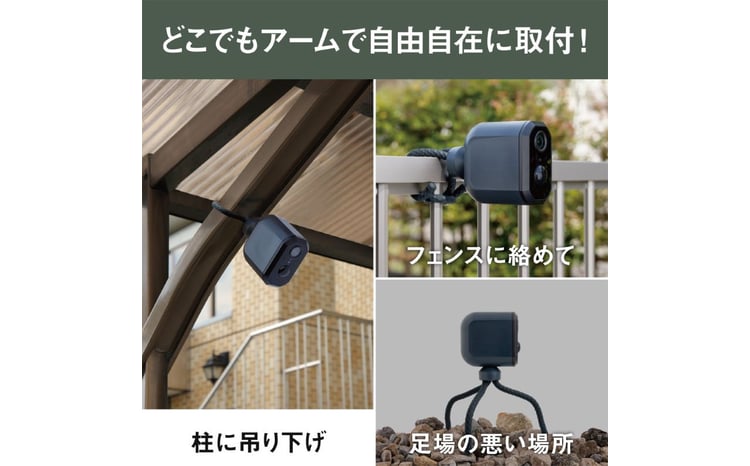 musashi RITEX C-RC7200 充電式どこでもセンサーWi-Fiカメラ 《人感
