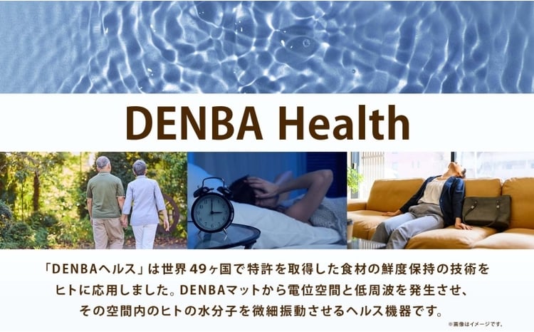 DENBA Health Charge マット 1枚接続タイプ 敷くだけ 睡眠時 スリープ