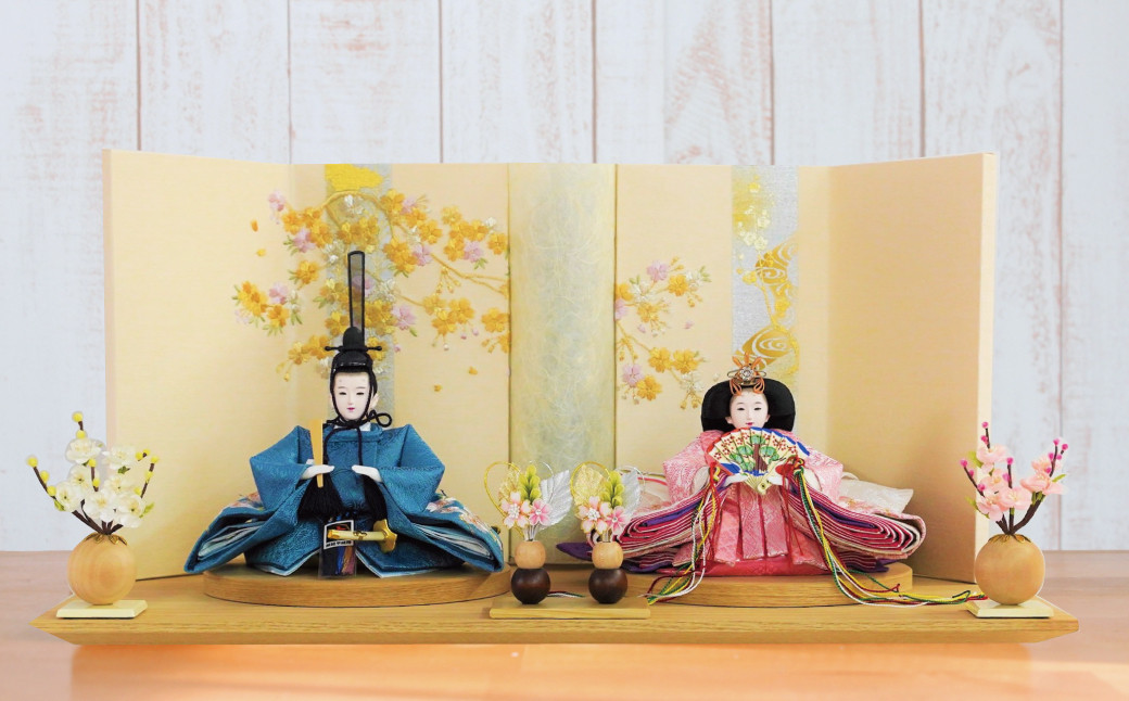 収納飾りセット“有明”】人形作り40年 “平安天鳳”作 極上有職織物 京の