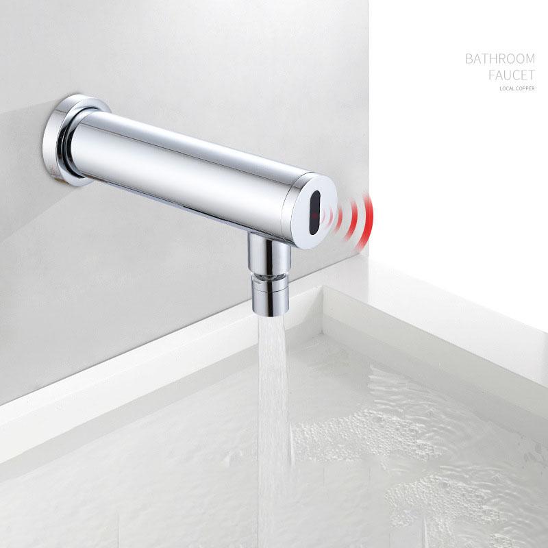 壁付センサー水栓 自動水栓 洗面蛇口 単水栓 手洗器蛇口 クロム