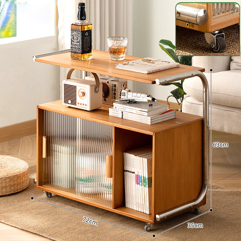 サイドテーブル 収納ワゴン 脇机 収納ラック キャスター付き スリム