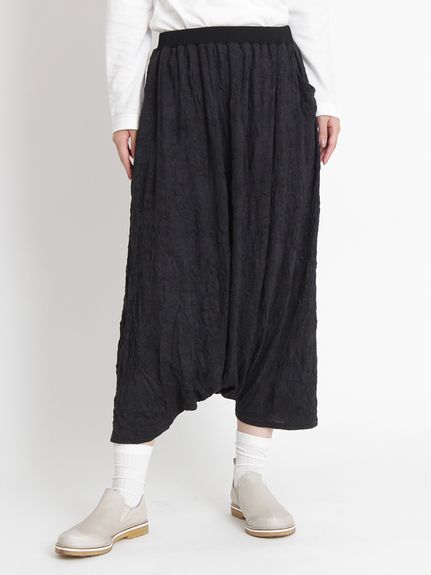 TWワッシャー天竺サルエルパンツ(裏地無し)（タックパンツ）｜KEI