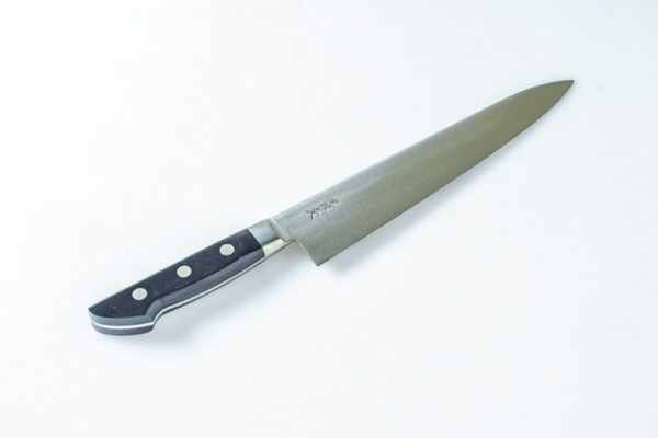 V金10号鋼 本霞 切附柳刃包丁（尺）（片面鏡面仕上げ） 【業務用食材の