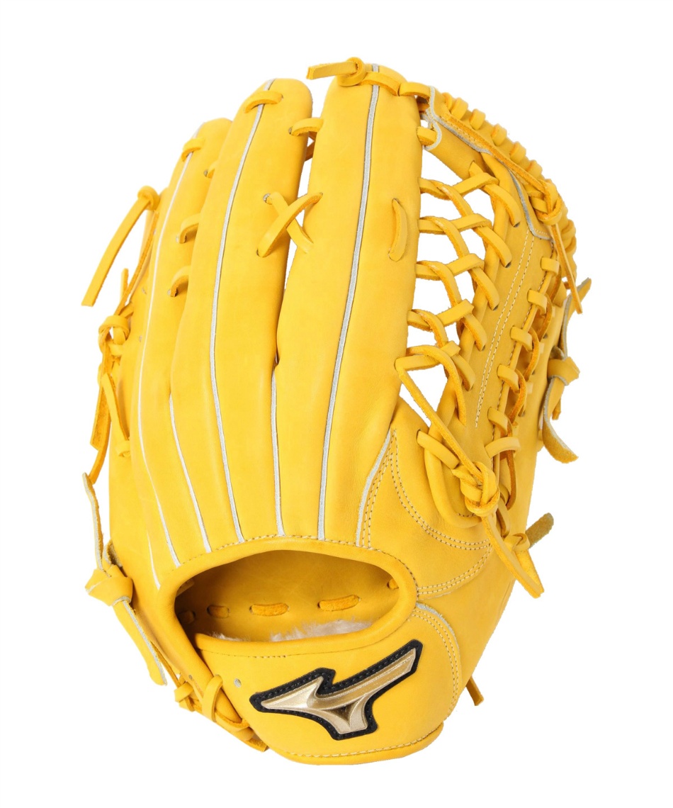 ミズノ グローバルエリート 外野手用 オーダー イエロー×ターコイズ