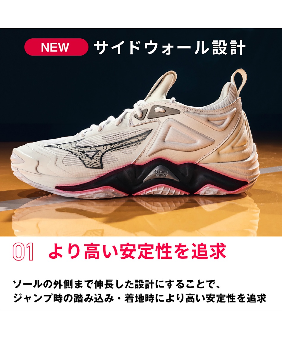 ミズノ(MIZUNO) バレーシューズ ウエーブモーメンタム 3 V1GA231244