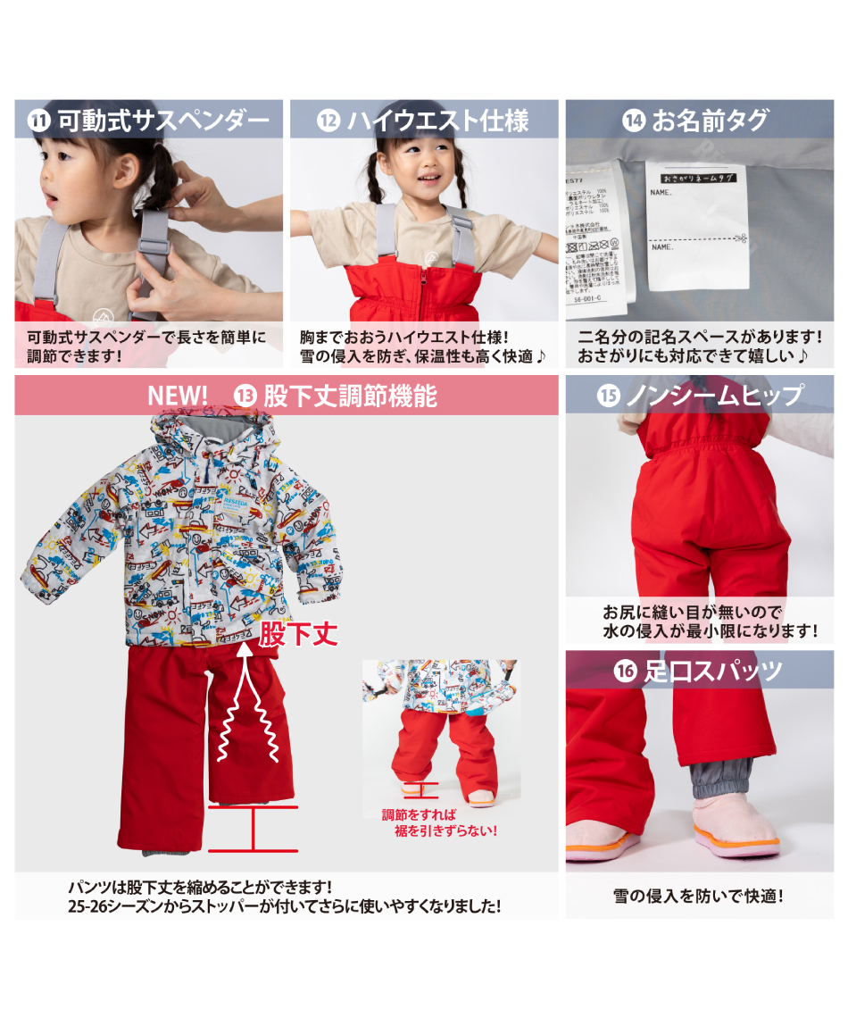 スキーウェア 上下セット トドラースーツ RES57005 【24-25 2025モデル