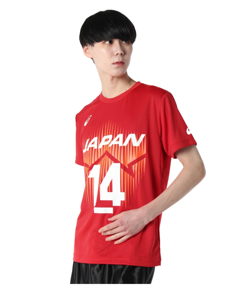 日本代表男子バレーボール応援Tシャツ 赤 ISHIKAWA 14 日本代表男子