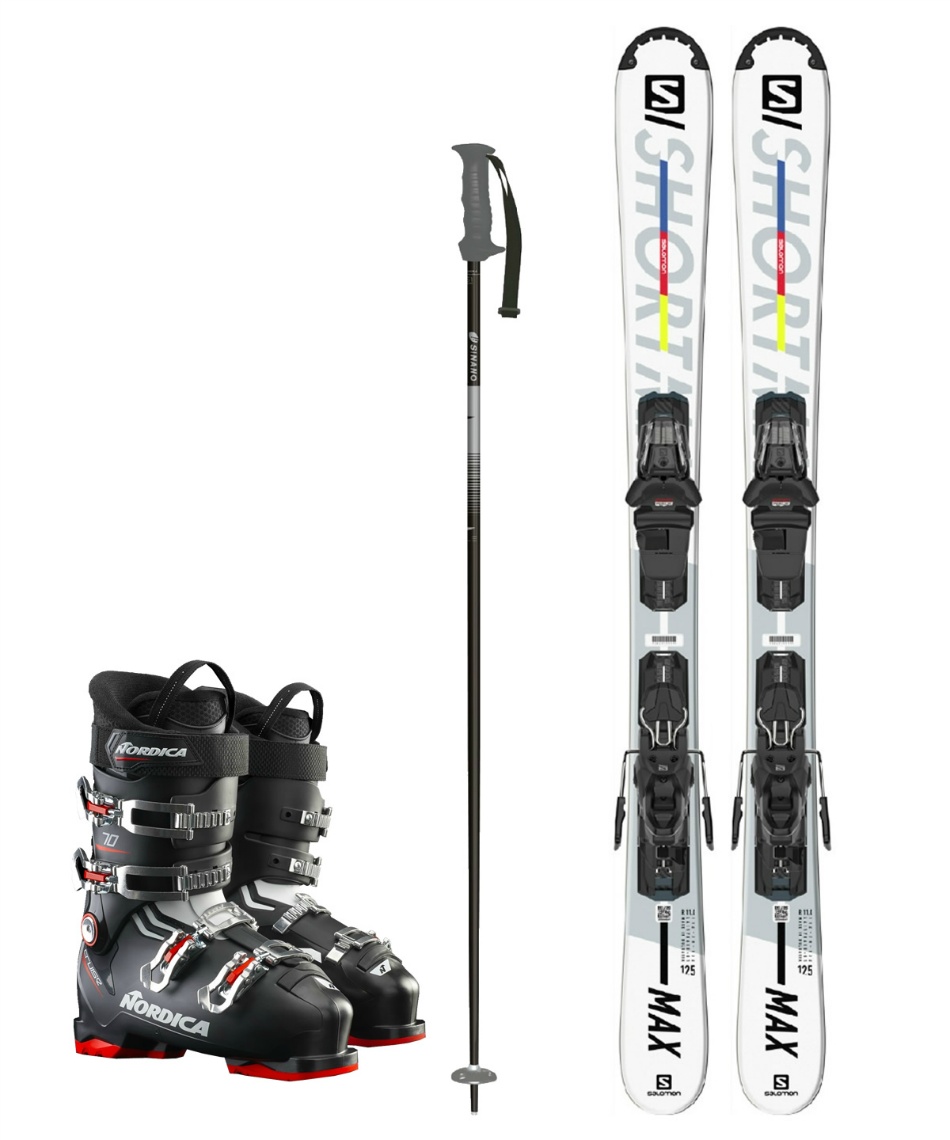 Salomon 24r power 162cm スキー板 サロモン ストック付き SALOMON