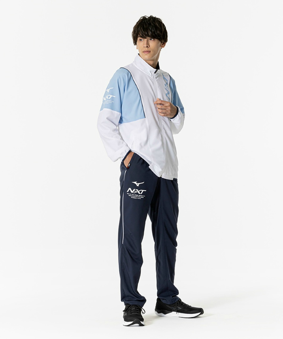 MIZUNO HEADチームロゴ スキーウェア セットアップ L 総柄 紺色 MIZUNO