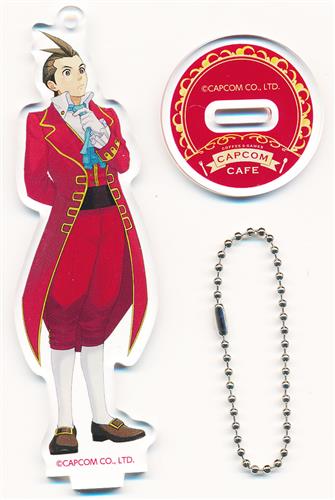 逆転裁判 20th 御剣怜侍 アクリルスタンドキーホルダー カプコンカフェ