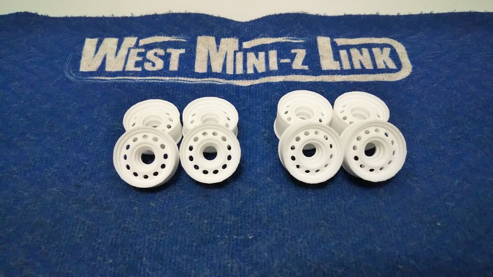 ミニッツ MR-03 ナローツーリング向き 前後ホイールセット 鉄チン