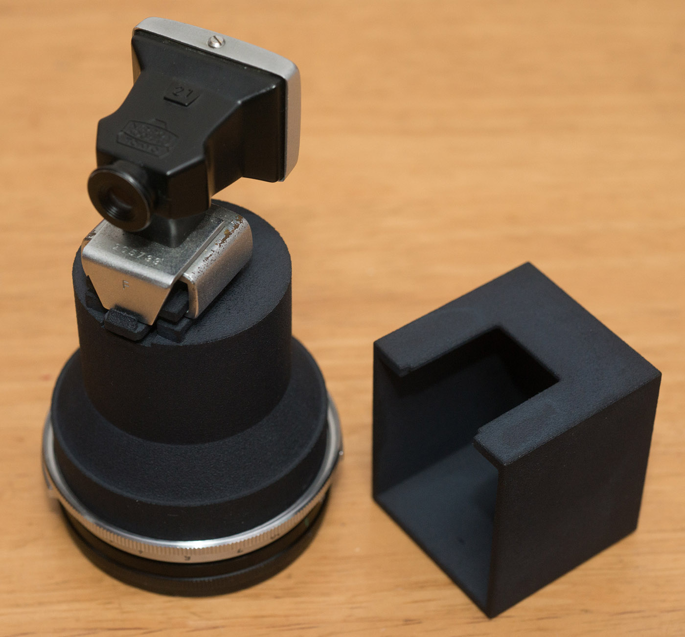 NIKKOR-O 2.1cm F4 用リアキャップ（ファインダシュー，カバー付き