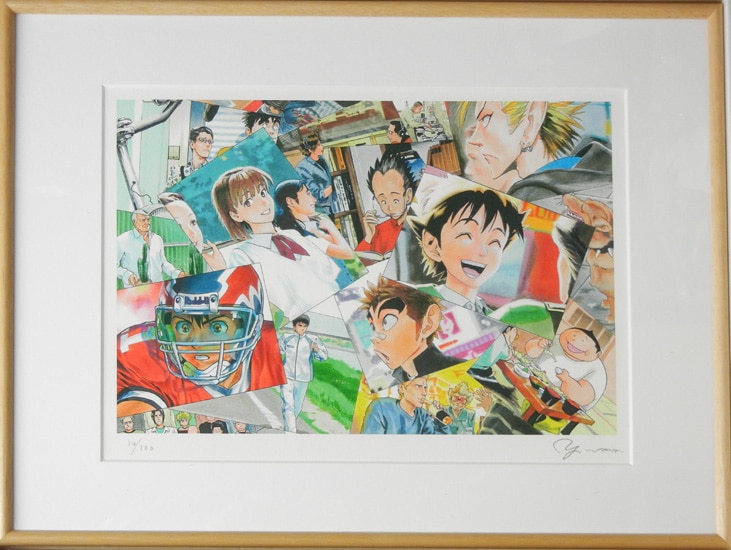 村田雄介 直筆サイン入りカラー複製イラスト 「アイシールド21」