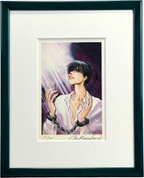 4202] 瀬尾公治 カラー複製イラスト「女神のカフェテラス」