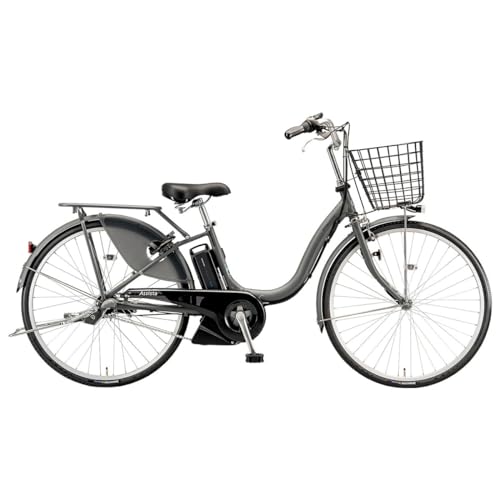 ブリヂストン電動アシスト自転車 グレー バスケット付き ブリヂストン