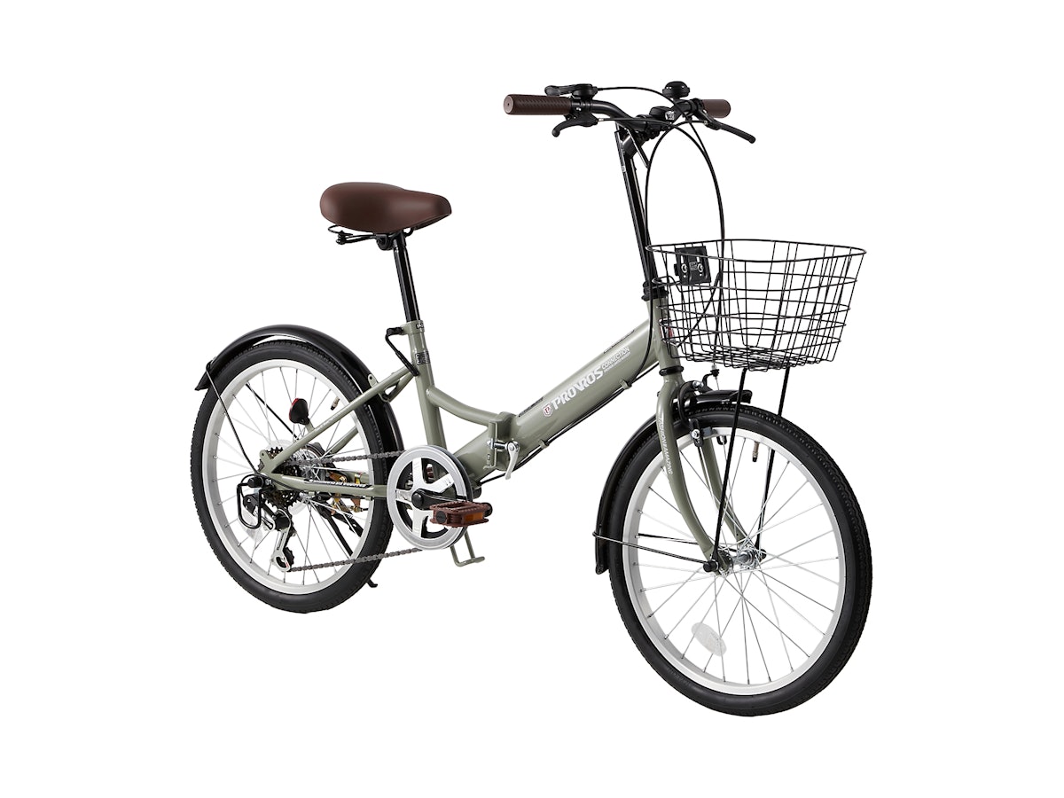 江東区引き取り希望 折りたたみ自転車 プロブロスP-206 ベージュ 江東