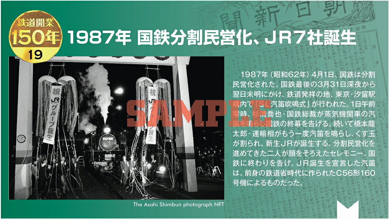 1987年 国鉄分割民営化、JR7社誕生｜解説カード｜みんなのチケット