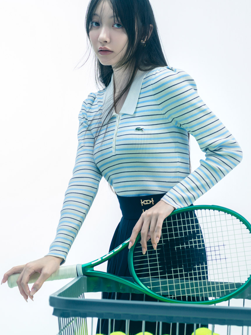 LACOSTE/ポロリブニット(ニット)｜トップス｜SNIDEL(スナイデル)の通販