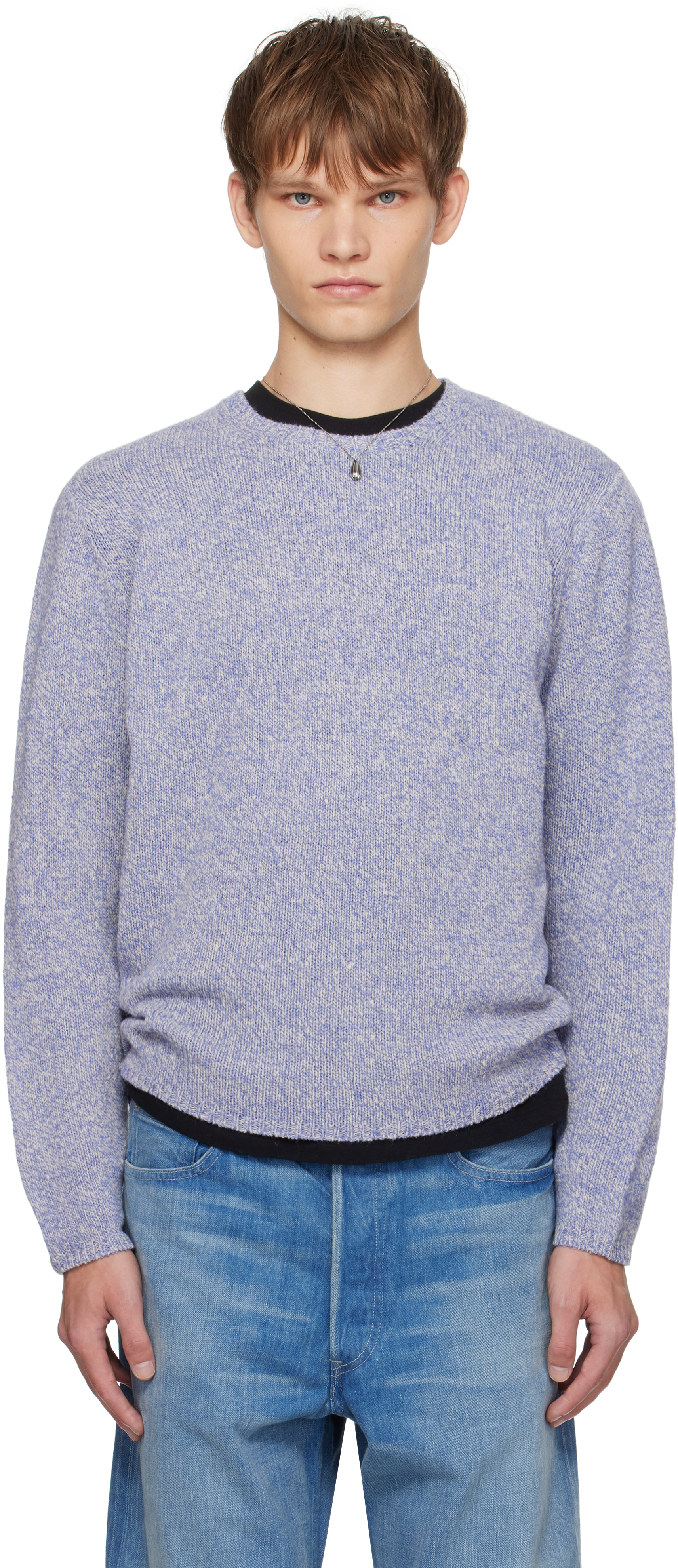 AURALEEのパープル Airy Silk Wool ニット セーターがセール中