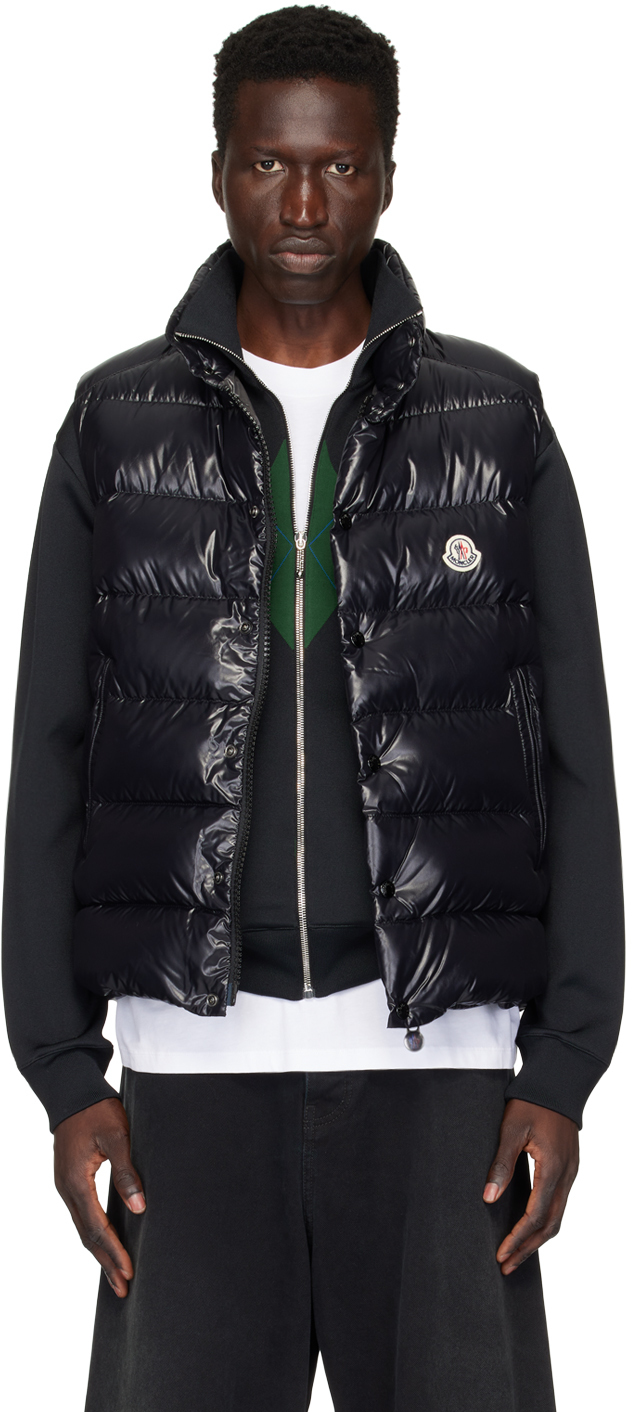 Moncler: ブラック Tibb ダウンベスト | SSENSE 日本