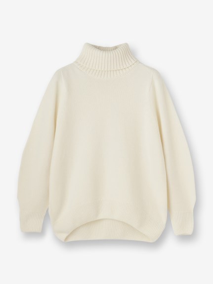 LUXE AMPLUS ホワイトタートルネックニット LUXE AMPLUS ホワイト