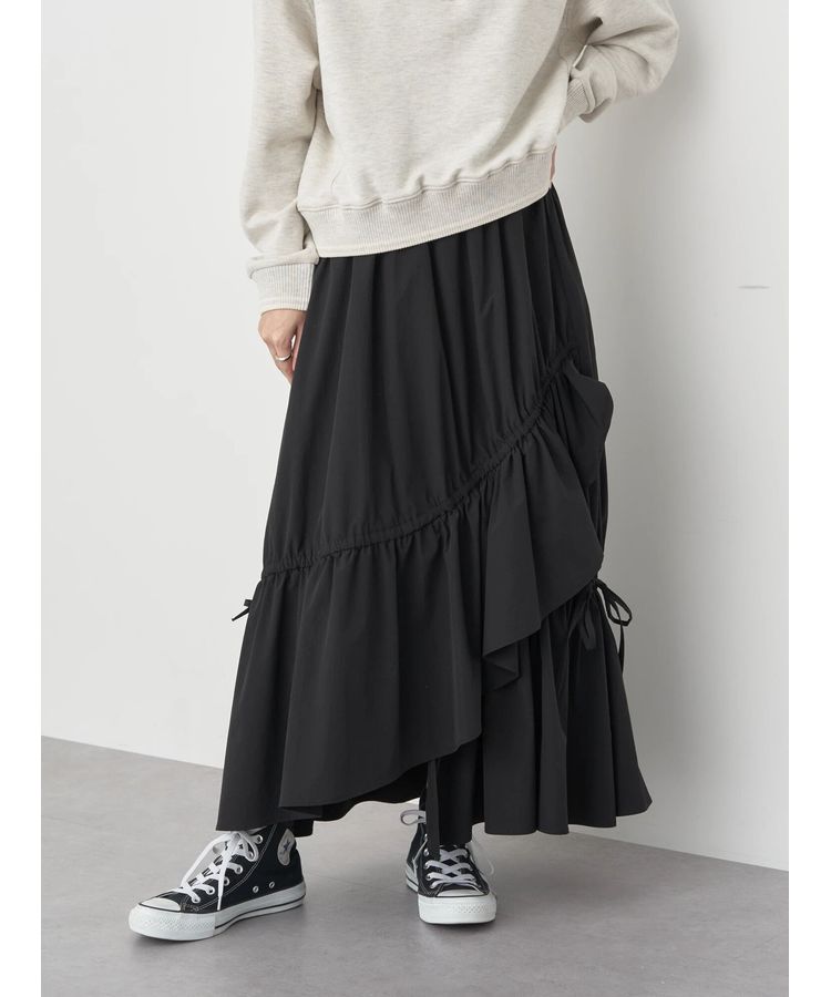 アシメギャザーヘムスカート/earth music&ecology（アース