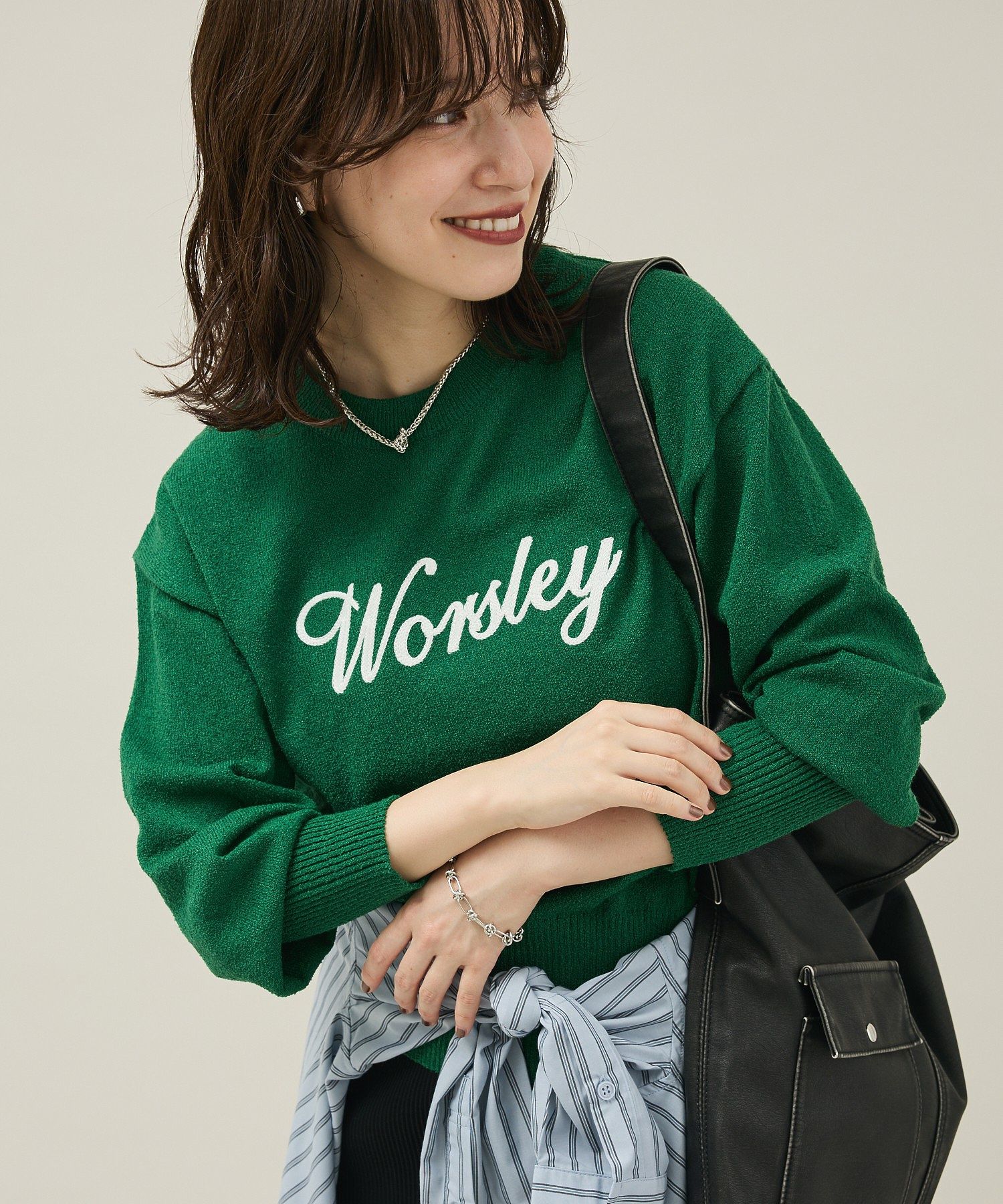 Cph/Golf rufflog フリースセーター サイズSl 黒×緑 試着のみ Cph/Golf